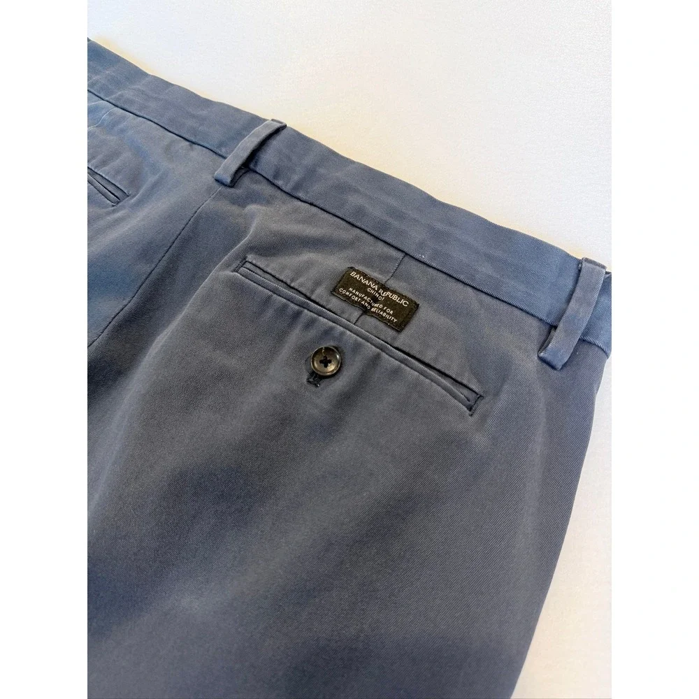 Banana Republic Mason Athletic Tapered Pants Mens 35x32 Bluish Gray Chino